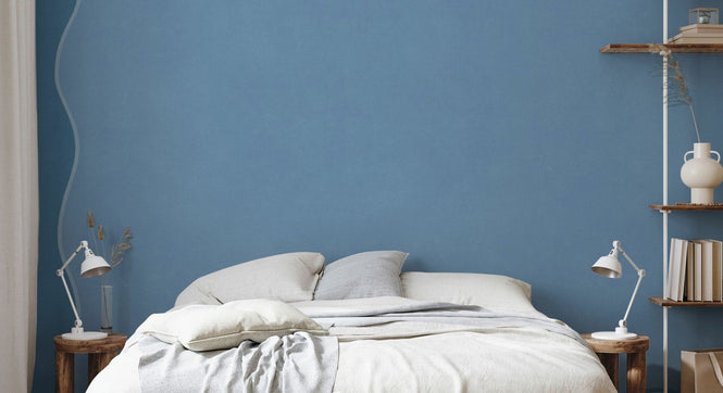 PHOTOWALL / Wavy Border Wall - Blue (e96496)