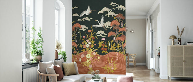 PHOTOWALL / Cranes Passage - Charcoal (e97101)