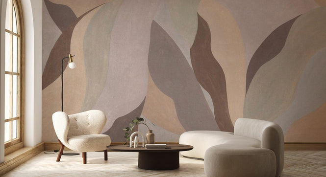 PHOTOWALL / Elegant Flow - Warm Taupe (e97105)