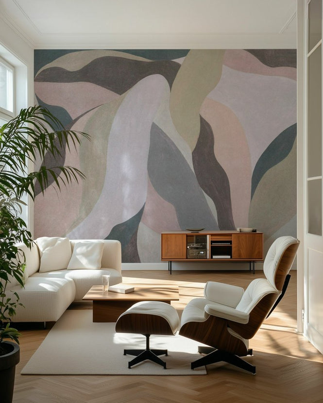 PHOTOWALL / Elegant Flow - Blue Grey (e97106)
