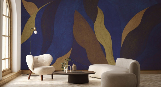 PHOTOWALL / Elegant Flow - Deep Blue (e97107)