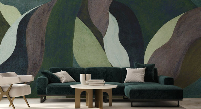 PHOTOWALL / Elegant Flow - Dark Teal (e97109)