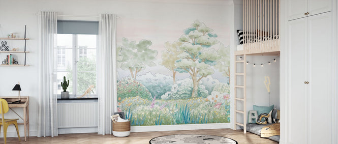 PHOTOWALL / Serene Meadowlands - Cool Aqua (e97175)