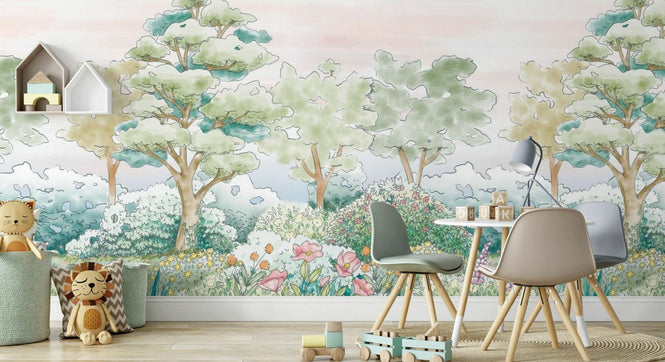 PHOTOWALL / Serene Meadowlands - Rose (e97176)