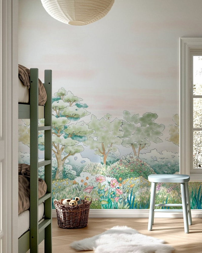 PHOTOWALL / Serene Meadowlands - Rose (e97176)