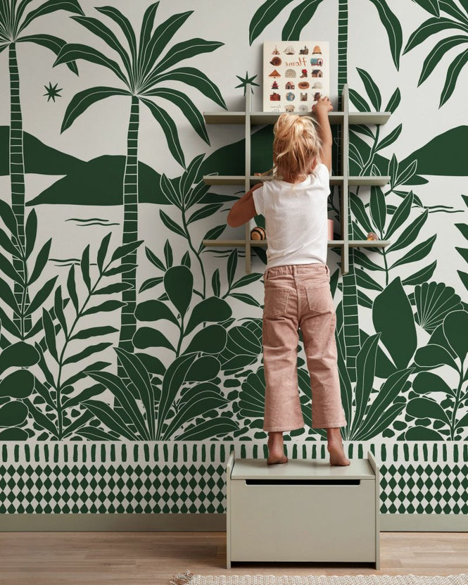 PHOTOWALL / Coastal Jungle Flora - Green (e97179)