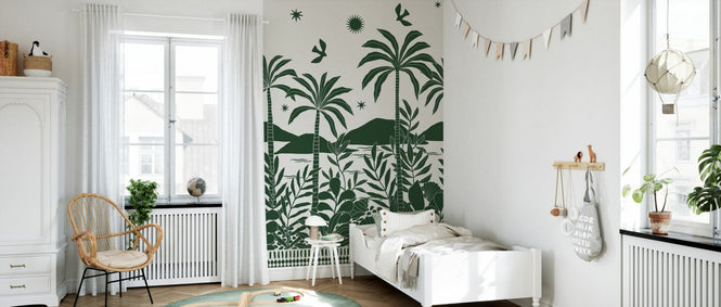PHOTOWALL / Coastal Jungle Flora - Green (e97179)