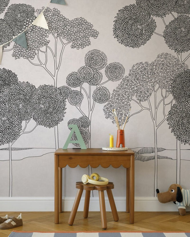 PHOTOWALL / Botanical Etched Grove - Grey (e97181)