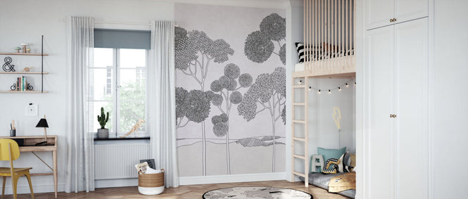 PHOTOWALL / Botanical Etched Grove - Grey (e97181)