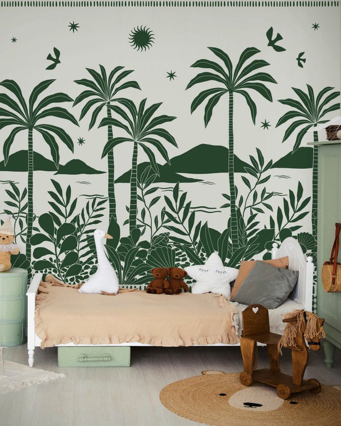 PHOTOWALL / Coastal Jungle Flora II - Green (e97184)