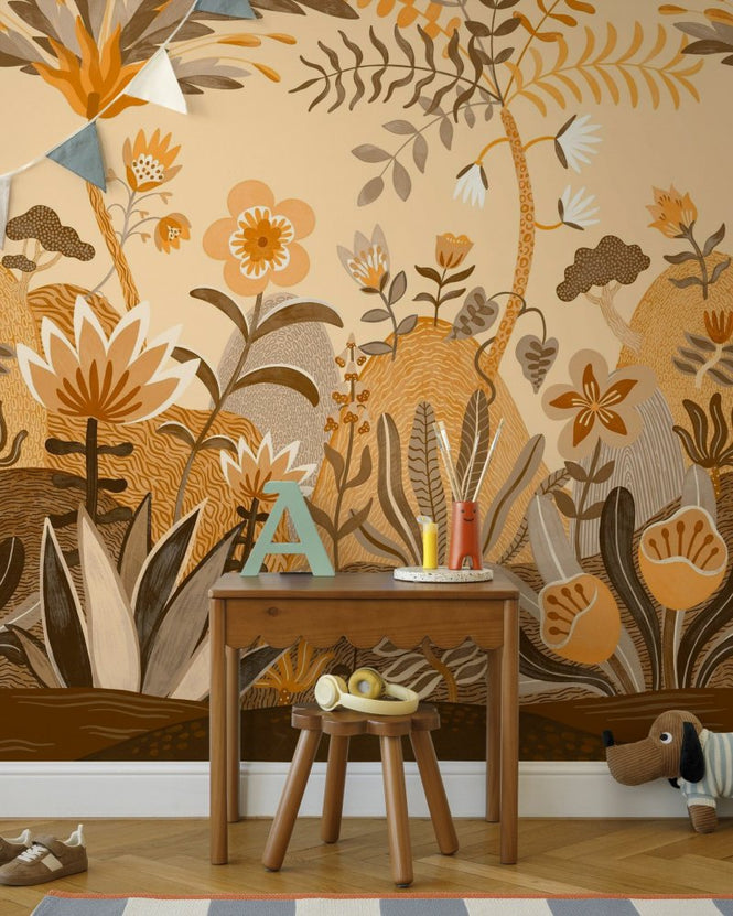 PHOTOWALL / Enchanted Jungle Scape - Sepia (e97187)