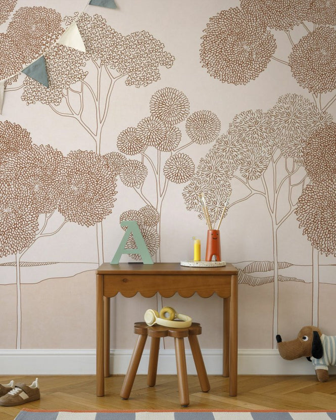 PHOTOWALL / Botanical Etched Grove - Brown (e97190)