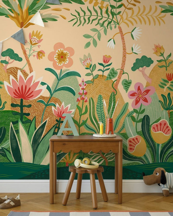 PHOTOWALL / Enchanted Jungle Scape - Beige (e97192)