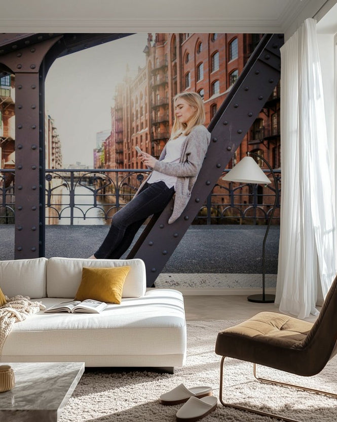 PHOTOWALL / Portrait of Young Woman in the City (e97649)