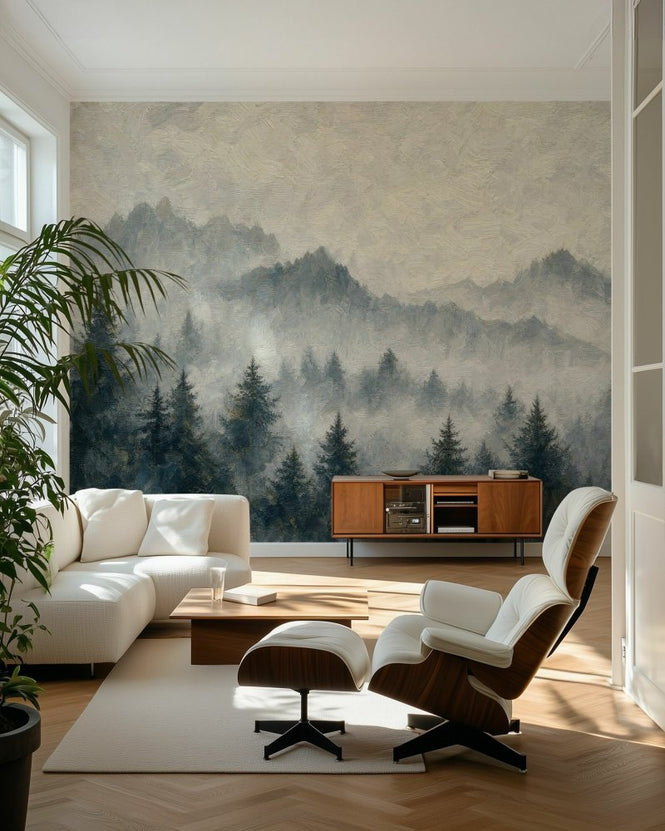 PHOTOWALL / Oil Painted Misty Forest (e97944)