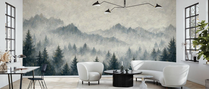 PHOTOWALL / Oil Painted Misty Forest (e97944)