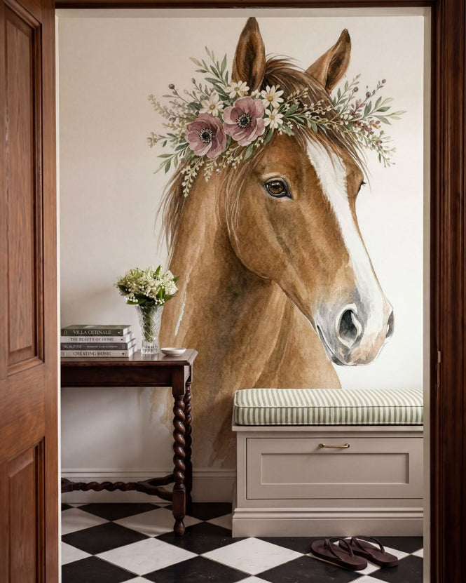 PHOTOWALL / Elegant Watercolour Horse (e98190)