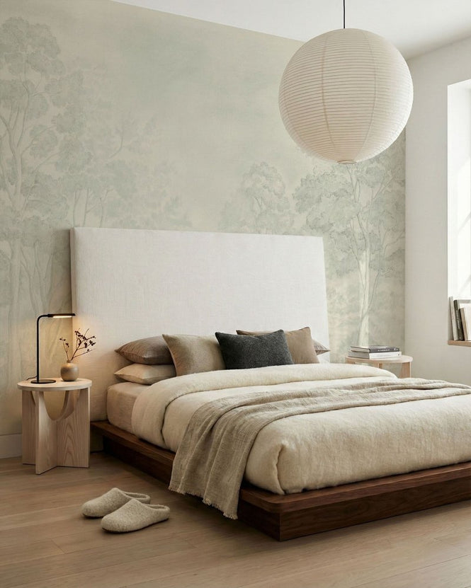 PHOTOWALL / Silver Grove - Muted Sage (e98197)