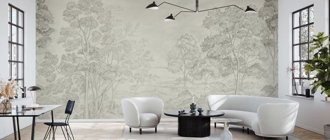 PHOTOWALL / Silver Grove - Pencil Haze (e98198)