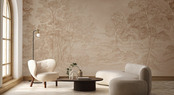 PHOTOWALL / Silver Grove - Sienna Sketch (e98202)