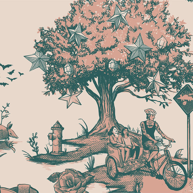 輸入壁紙 Flavor Paper / AUSTIN TOILE / Harbour Island On Eco Smooth Matte