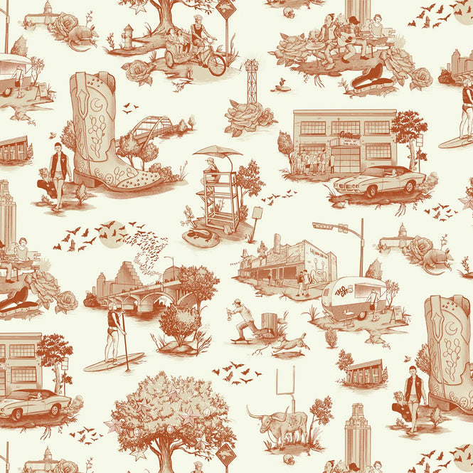 輸入壁紙 Flavor Paper / AUSTIN TOILE / Red Dirt On Eco Smooth Matte