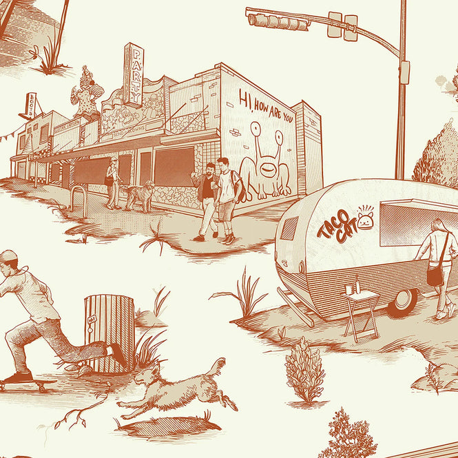 輸入壁紙 Flavor Paper / AUSTIN TOILE / Red Dirt On Eco Smooth Matte