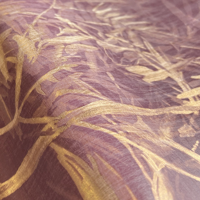 輸入壁紙 Sian Zeng / Bamboo Mural Wallpaper Special Edition / Gold Burgundy 【3パネル1セット】