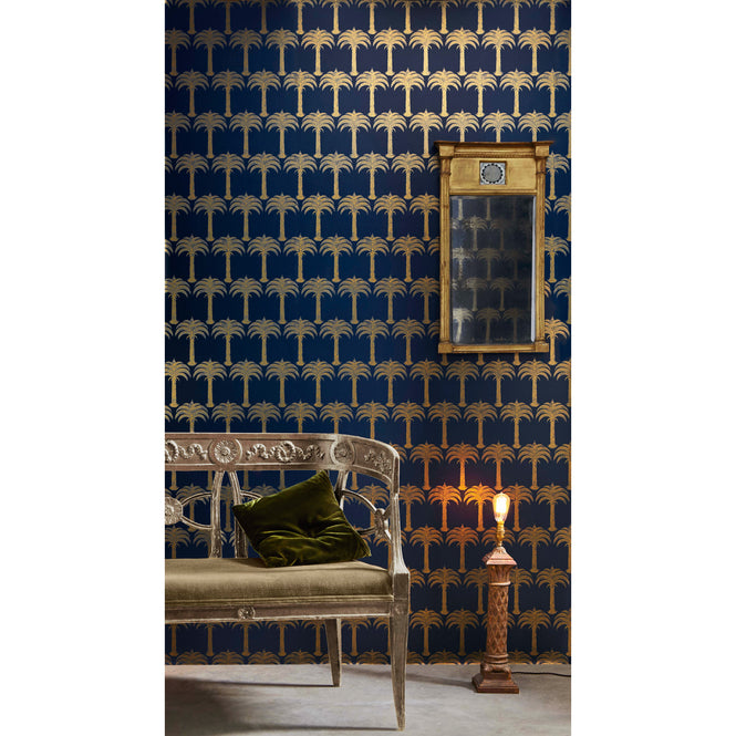 Barneby Gates / WALLPAPER BOOK VOL Ⅲ / Marrakech Palm Midnight Blue BG1200101
