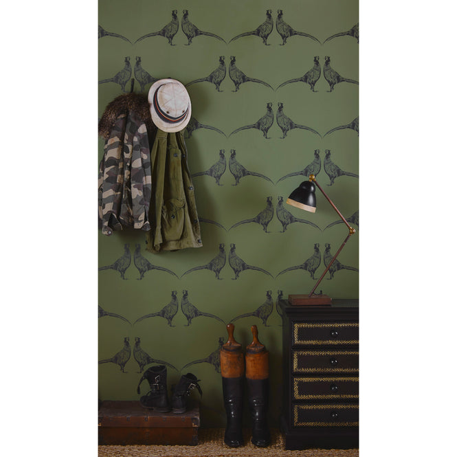Barneby Gates / WALLPAPER BOOK VOL IV / Pheasant Camo Green BG1500101