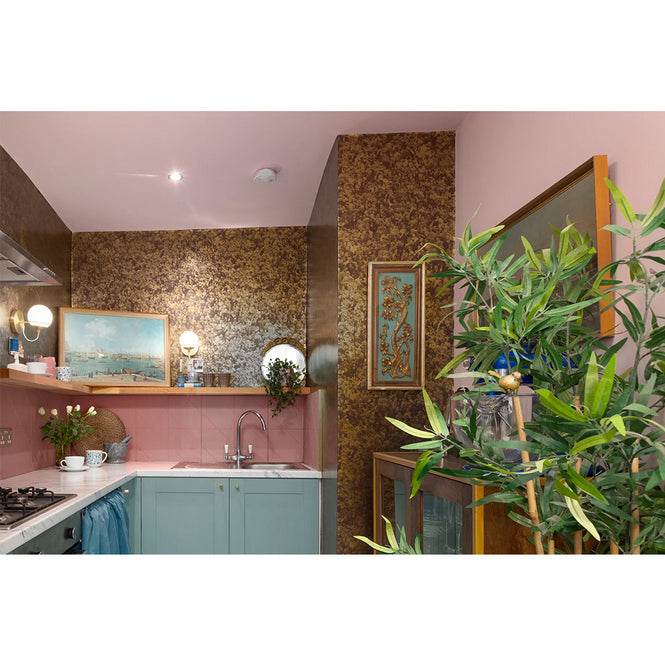 輸入壁紙 Andy Warhol / CROWD (Where's Warhol) / Sepia on Matte Gold Mylar (single roll)