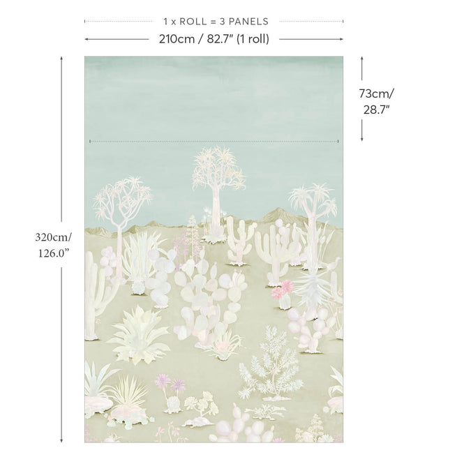 Sian Zeng / Desert Mural Wallpaper / Green Sand 【3パネル1セット】