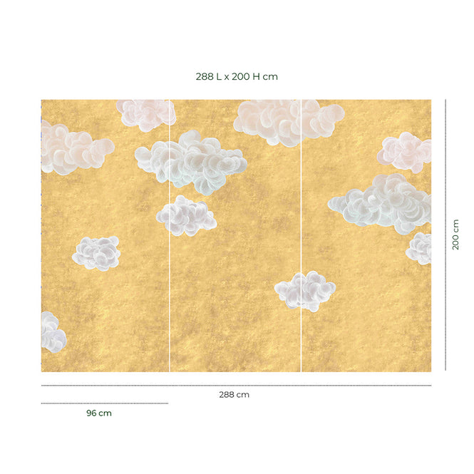 l'Atelier du Mur / Les Dorés / Nuages【3パネル1セット】