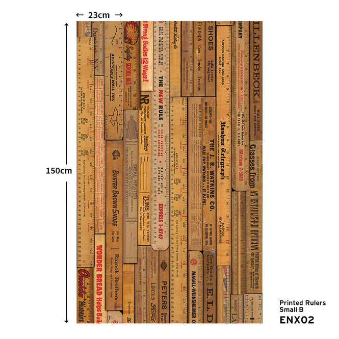 マステ感覚で貼る壁紙 【EASY WALL TAPE®︎】NLXL / Printed Rulers Small B ENX02