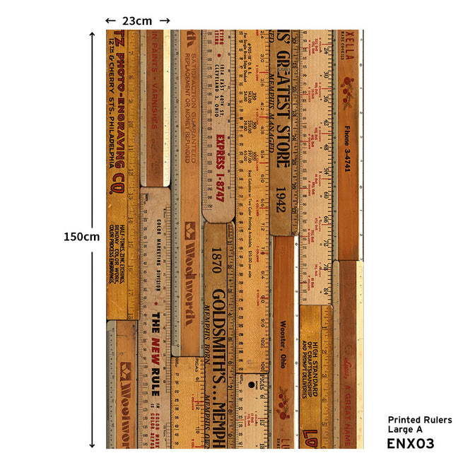 マステ感覚で貼る壁紙 【EASY WALL TAPE®︎】NLXL / Printed Rulers Large A ENX03