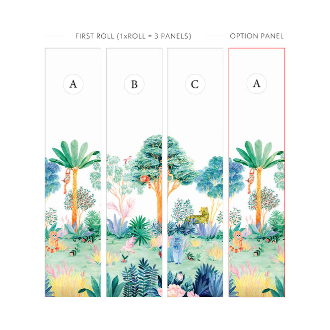 【Option：Aパネル】Sian Zeng / Jungle Mural Wallpaper / Colour JungleC01