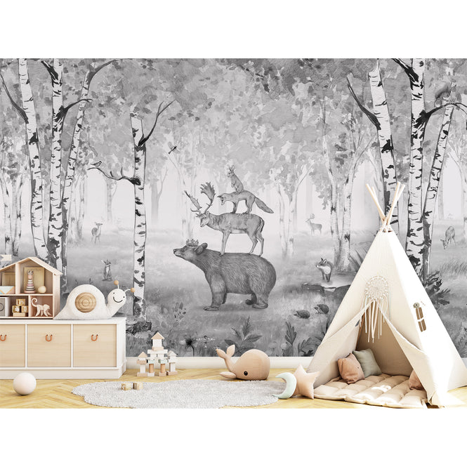 KIKKI BELLE / Bear King Black and white W13297