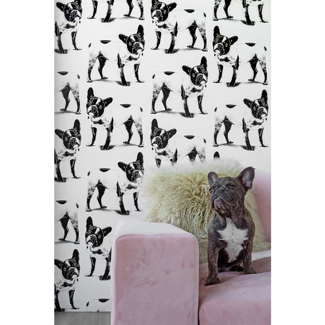 輸入壁紙 Andy Warhol / MOUJIK / Domino on Vinyl - White (triple roll)