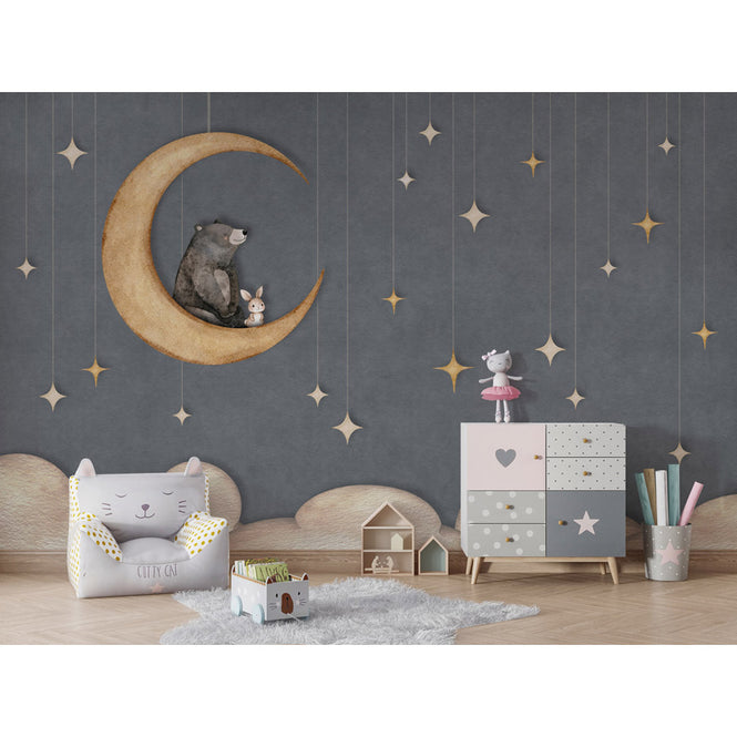 Oliver Robins / Bear on the Moon - blue W17737
