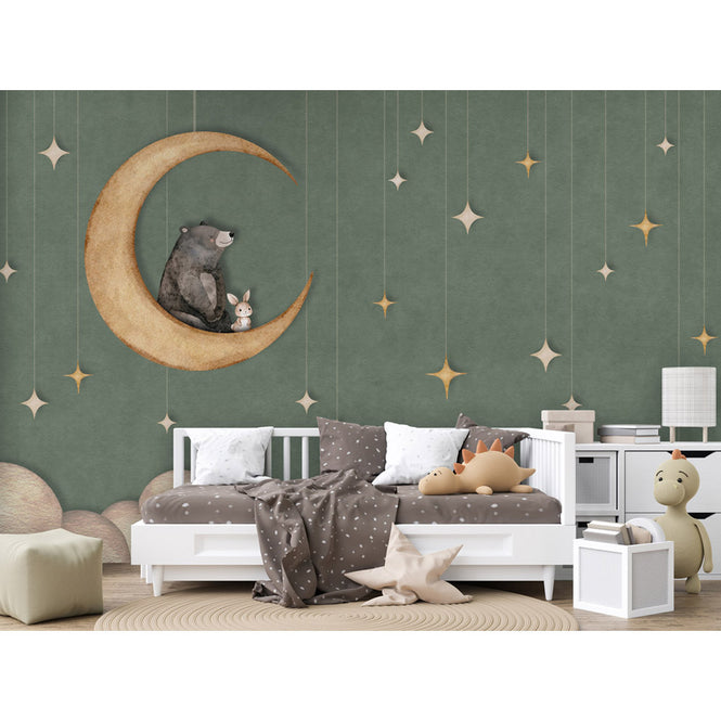 Oliver Robins / Bear on the Moon - green W17738