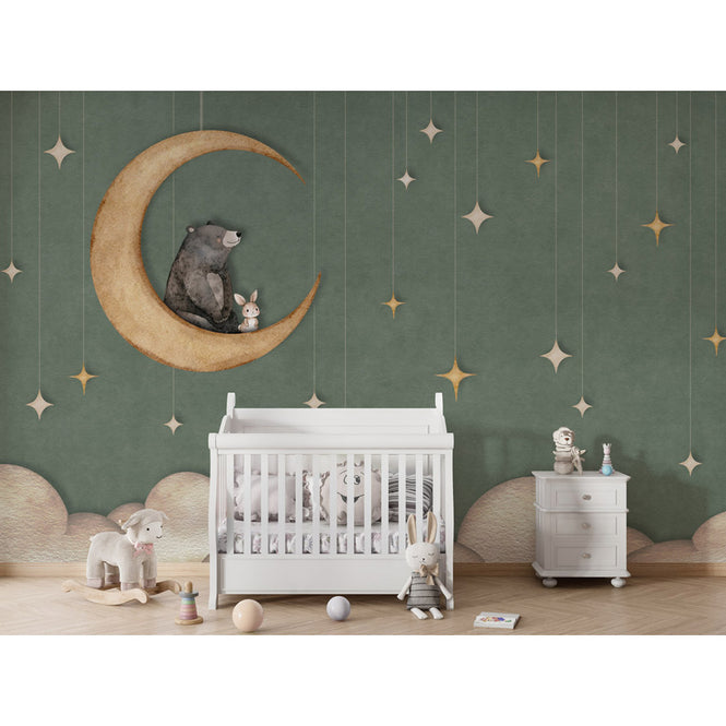 Oliver Robins / Bear on the Moon - green W17738
