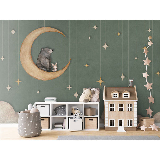Oliver Robins / Bear on the Moon - green W17738