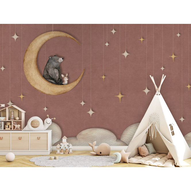 Oliver Robins / Bear on the Moon - red W17739