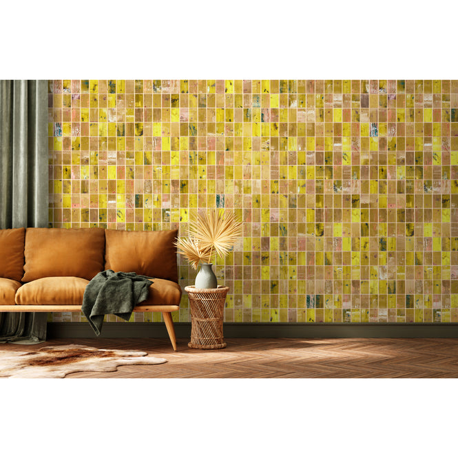 Waste Tiles Wallpaper by Piet Hein Eek / Yellow PHE-23