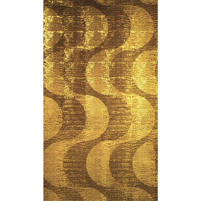 輸入壁紙 Flavor Paper / RIO CROCODILLO / Caiman On Gold Ponyskin Foil