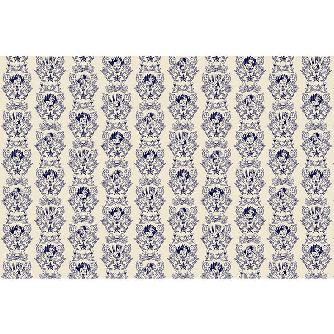 輸入壁紙 Flavor Paper / SHORE LEAVE / Cobalt On Linen Clay Coated paper