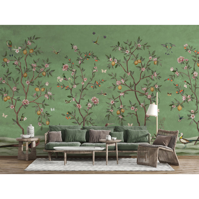 Sir Edward / Lemon Tree Chinoiserie Green W13371