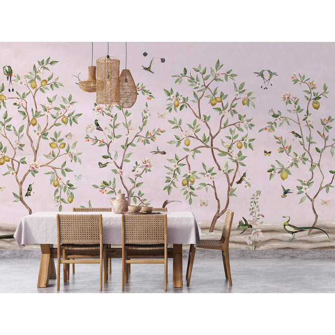 Sir Edward / Lemon Tree Chinoiserie Pink W13372