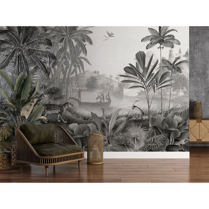 Sir Edward / Leopard Landscape Black and White W13374