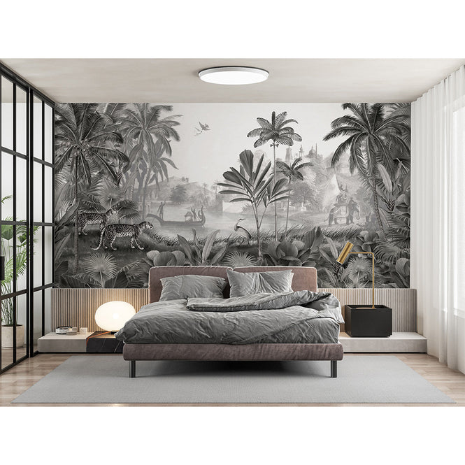 Sir Edward / Leopard Landscape Black and White W13374